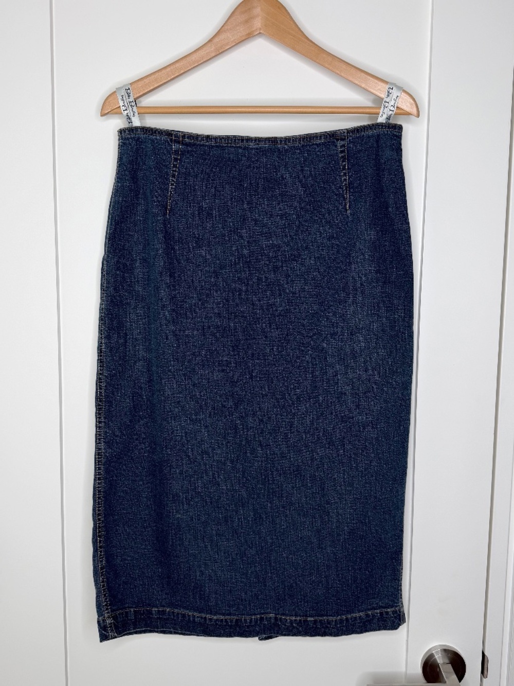 Vintage Y2K Denim Pencil Skirt by Betty Barclay Knee Length Size 42